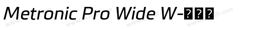 Metronic Pro Wide W字体转换